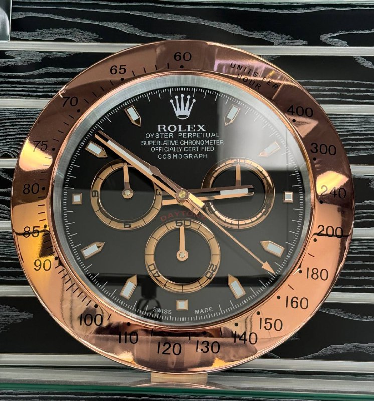 DAYTONA Cosmograph Wall Clock Rose Gold Bezel