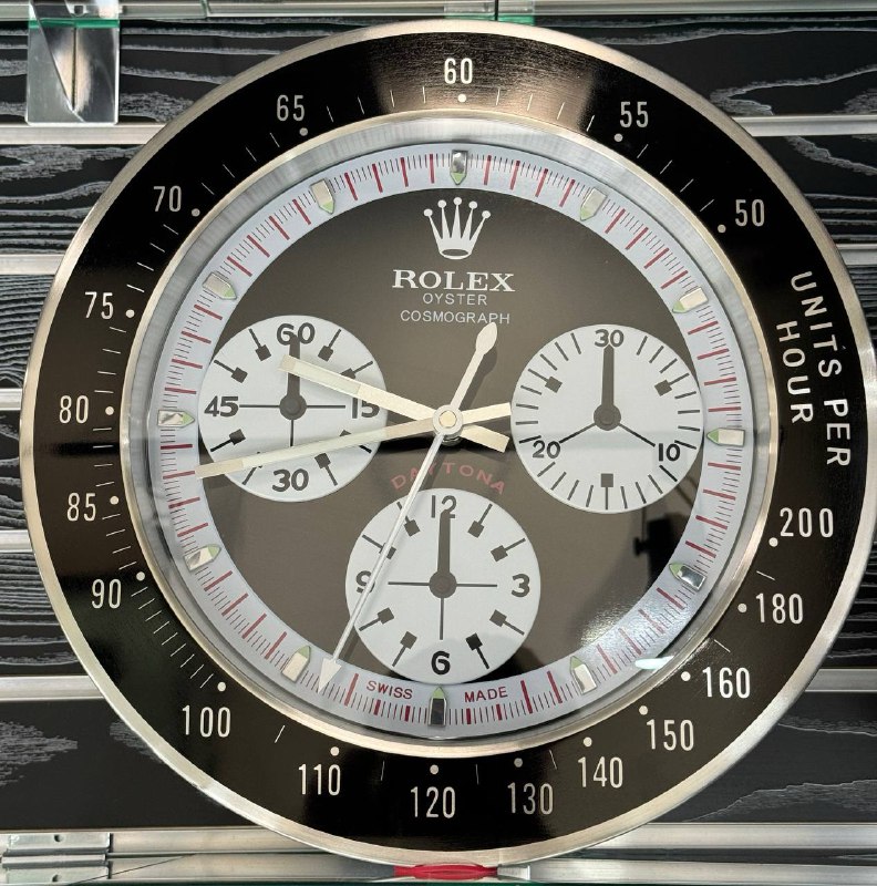 DAYTONA Cosmograph Wall Clock Black Panda Dial