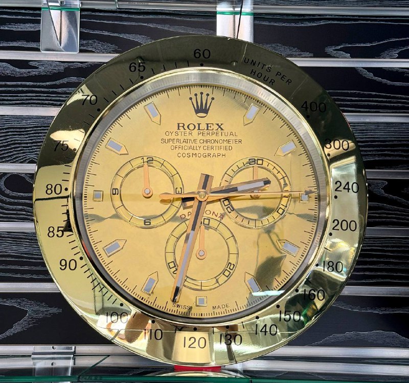 DAYTONA Cosmograph Wall Clock Yellow Gold Dial