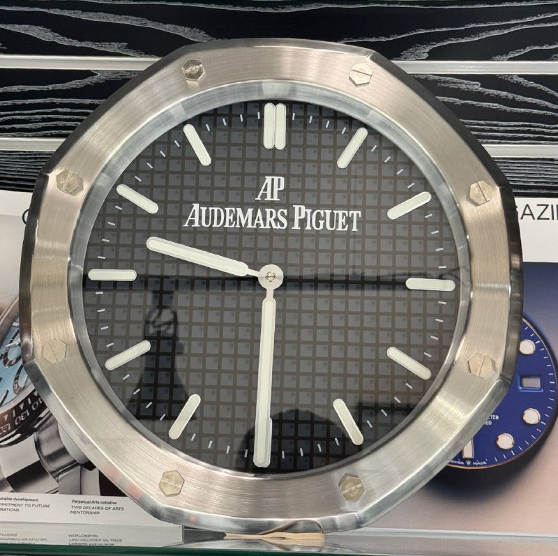 AP Royal Oak Wall Clock Silver Bezel