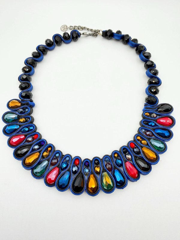 Maiocci Blue Handmade Stone Bead Necklace