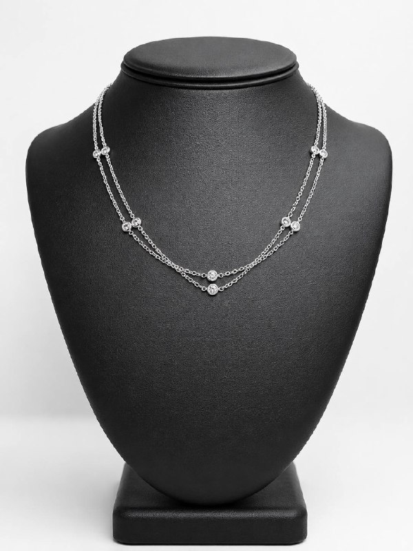 Leo Pizzo 18k White Gold Diamond Necklace