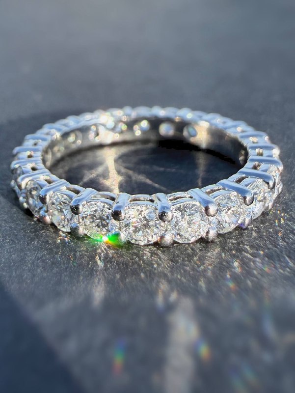 PT950 Platinum Diamond Eternity Band Ring