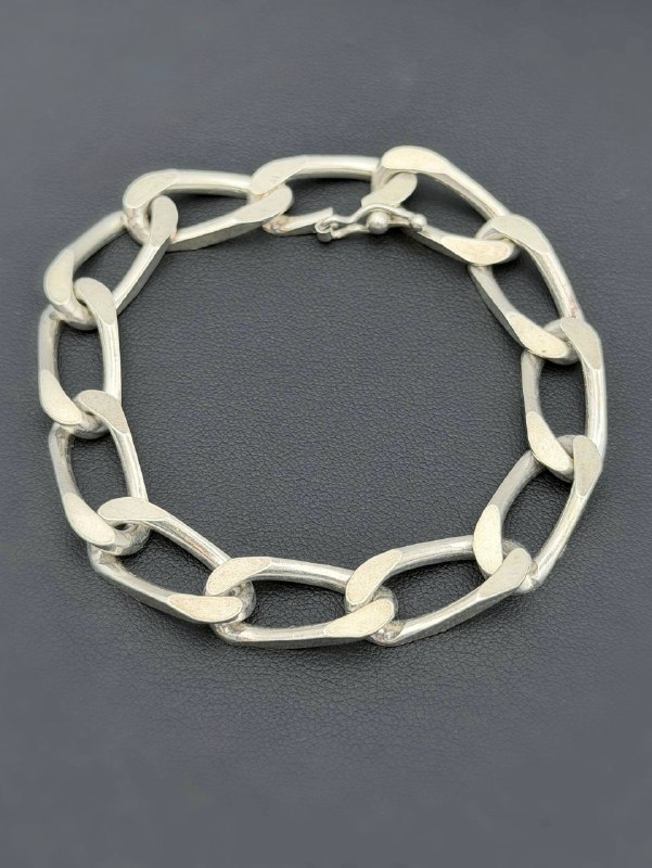 Vintage 925 Sterling Silver Big Curb Link Bracelet
