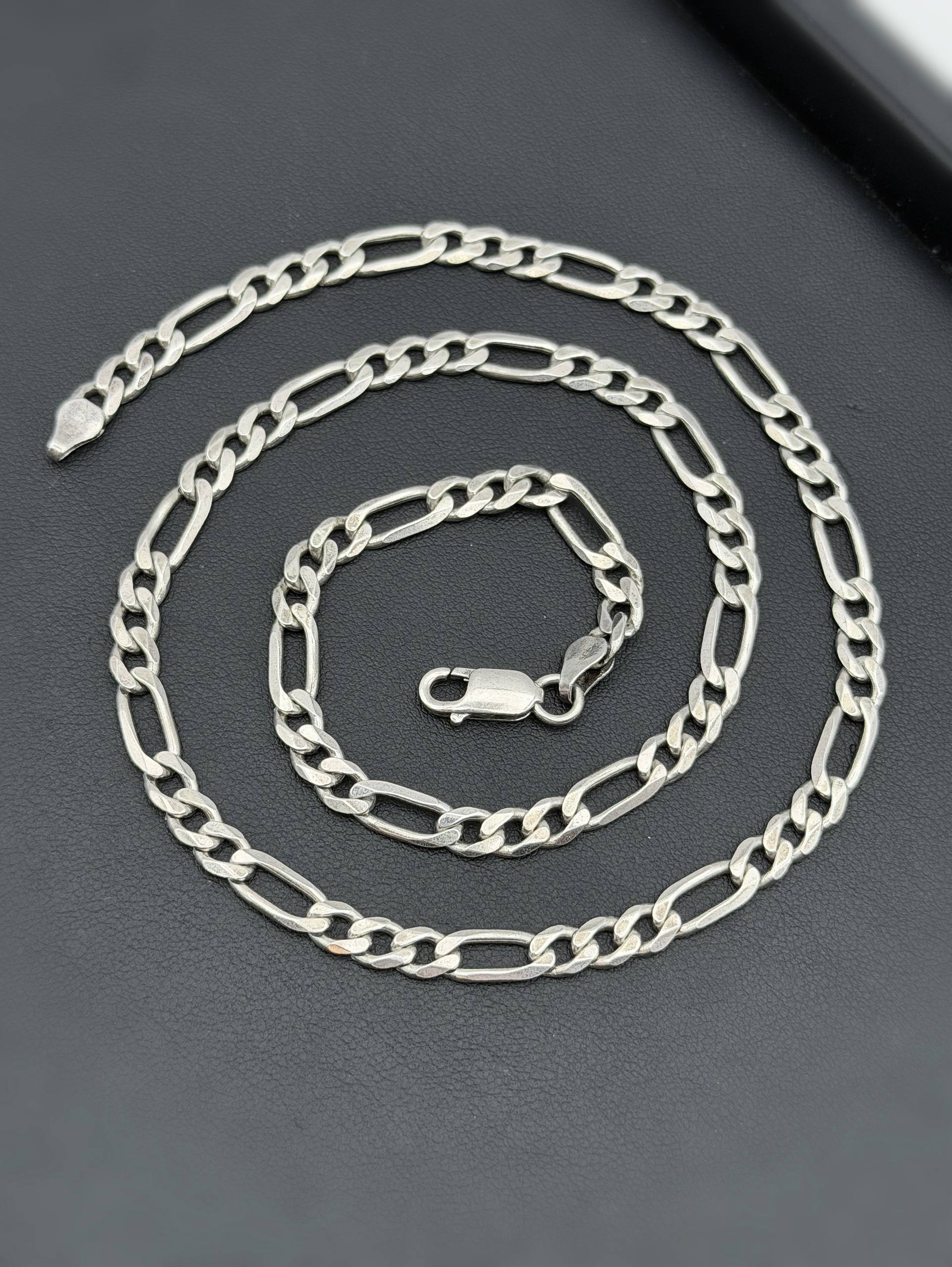 Italy 925 Sterling Silver Figaro Chain 20.5"