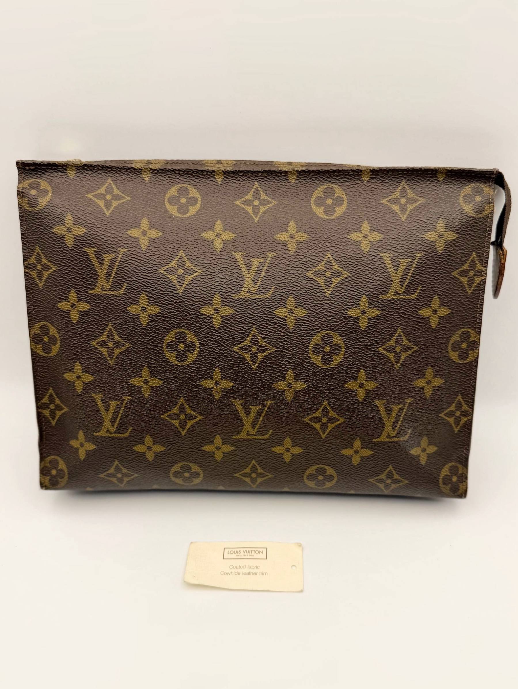 Louis Vuitton Monogram Brown Leather Toiletry Pouch
