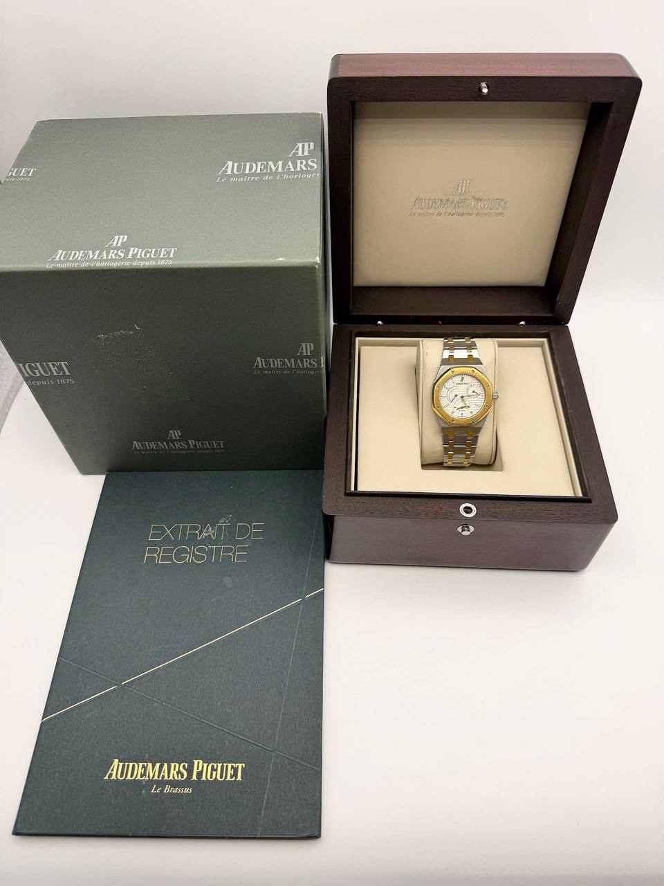 Audemars Piguet Royal Oak 36mm Dual Time 25730SA 18k Yellow Gold & Steel Box & Papers