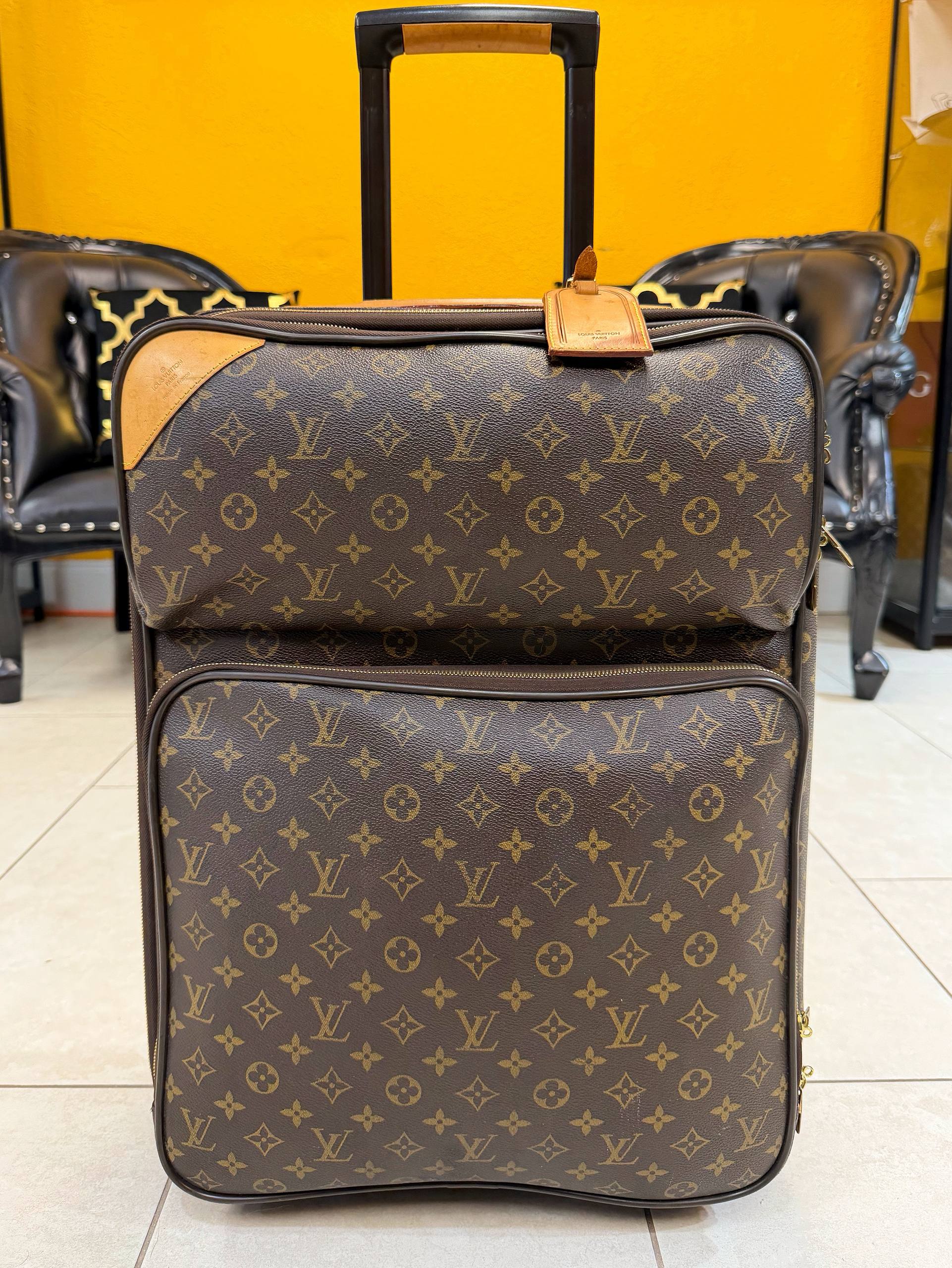 Louis Vuitton Pegase 55 Brown Canvas LV Monogram Suitcase