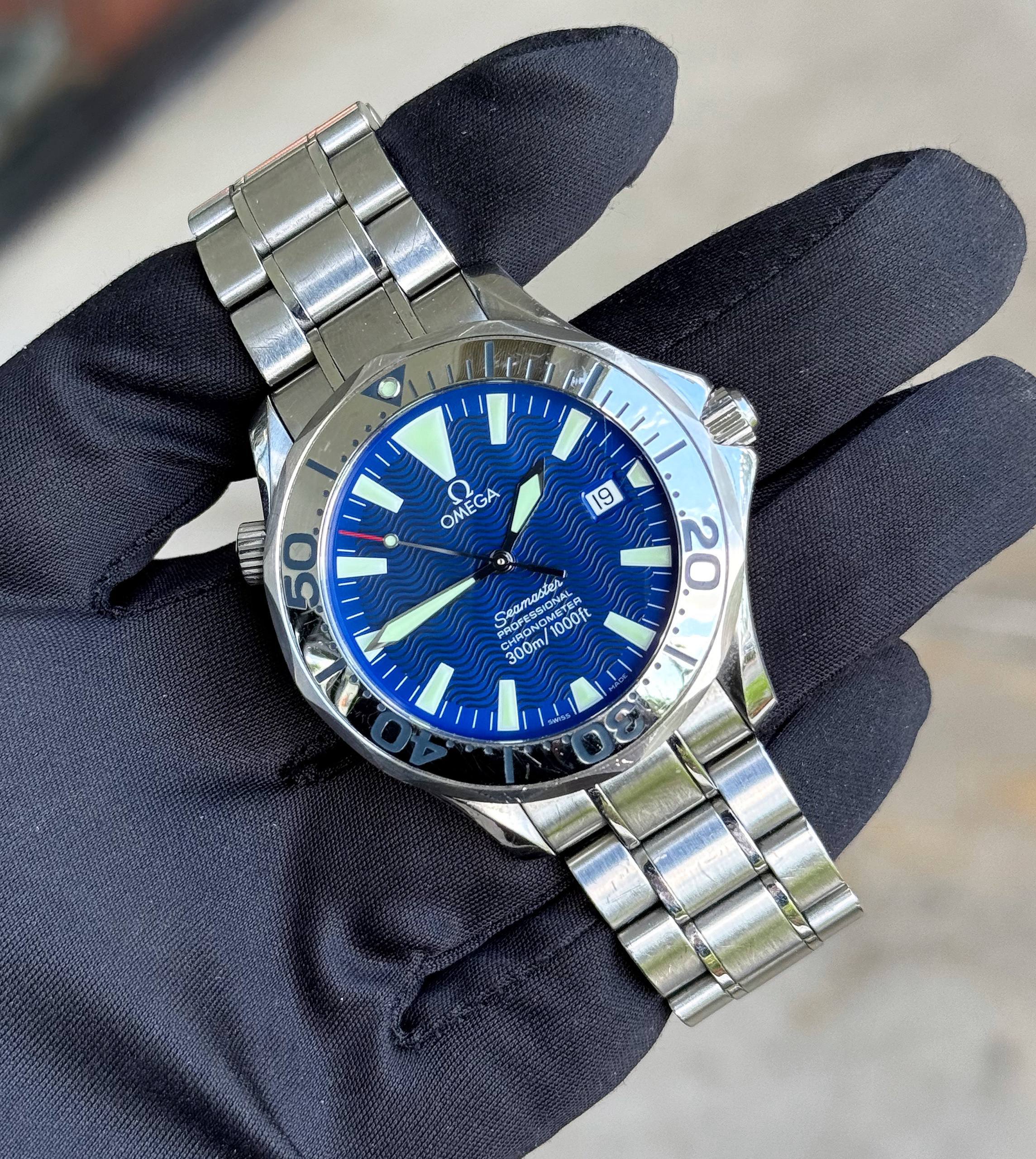 Omega Seamaster Diver 300M 41MM Blue Dial Stainless Steel Bracelet Arabic Bezel Red Second Hand 2265.80 Watch Appraisal