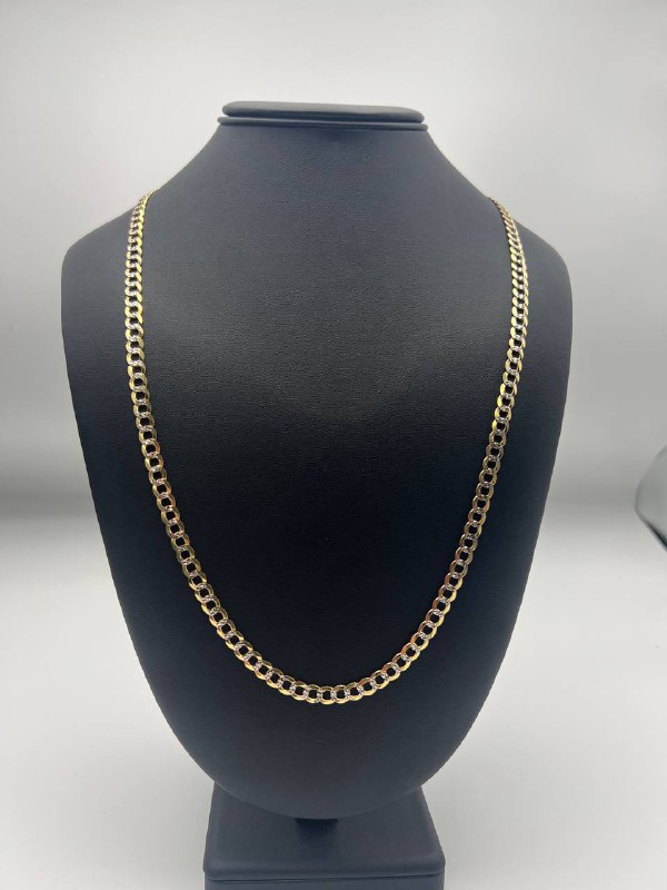14k yellow gold necklace chain curb 26.5" bracelet 6mm 21.3 grams