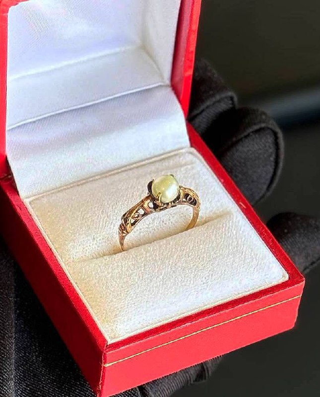 Jewelry 10k Gold 5.7mm Natural Pearl Vintage Art Deco Dragon Claw Ring sz 5.75