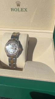 Rolex Datejust 26mm MOP Diamond dial bezel yellow gold and stainless steel oyster bracelet