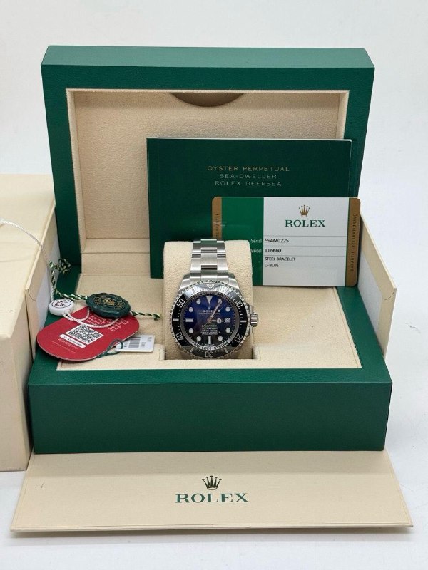 NOS 2018 Rolex Sea Dweller Deepsea 116660 James Cameron Steel Oyster Band Brand New Full Set