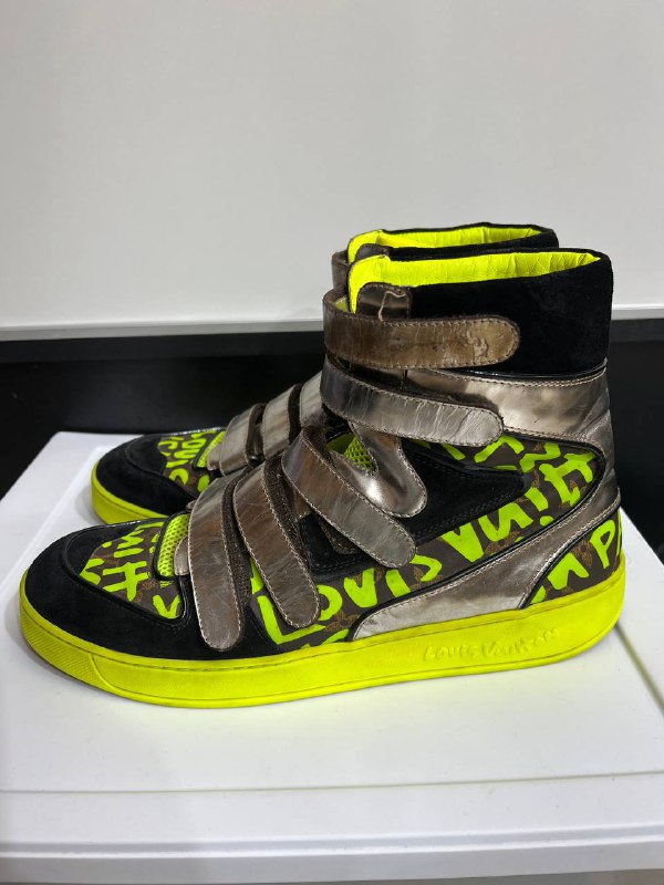 Louis Vuitton Stephen Sprouse GRAFFITI SNEAKERS High top Size 10 US Spellout