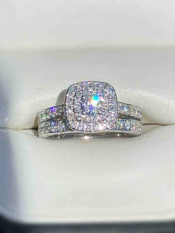 Kay Jewelers Neil Lane Diamond Bridal Set 1.5 CTW Round-Cut 14K White Gold Size 5.5