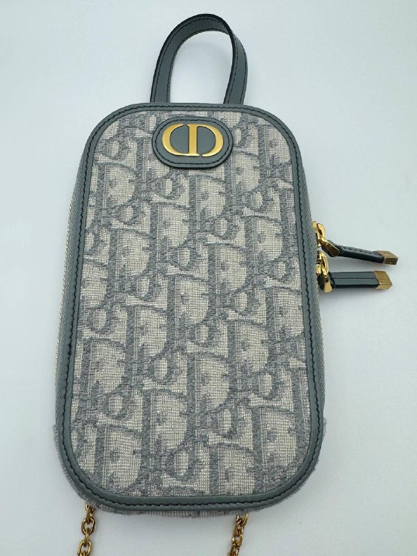 Christian Dior 30 Montaigne Call'in Phone Holder Oblique Jacquard Bucket Bag 2023 full set like new