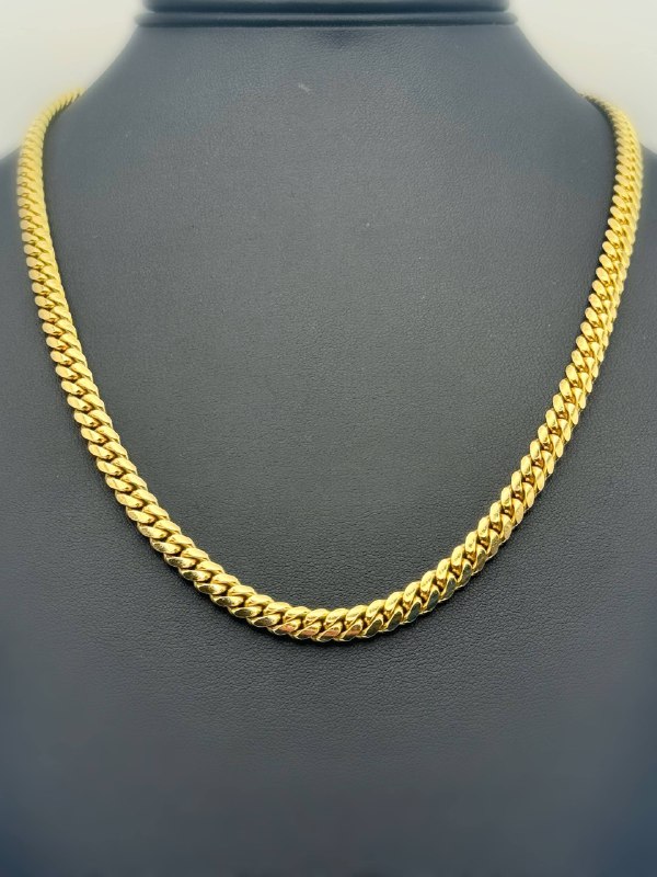 10k solid yellow gold Miami Cuban link chain necklace 20” 6.2mm 52.5 grams