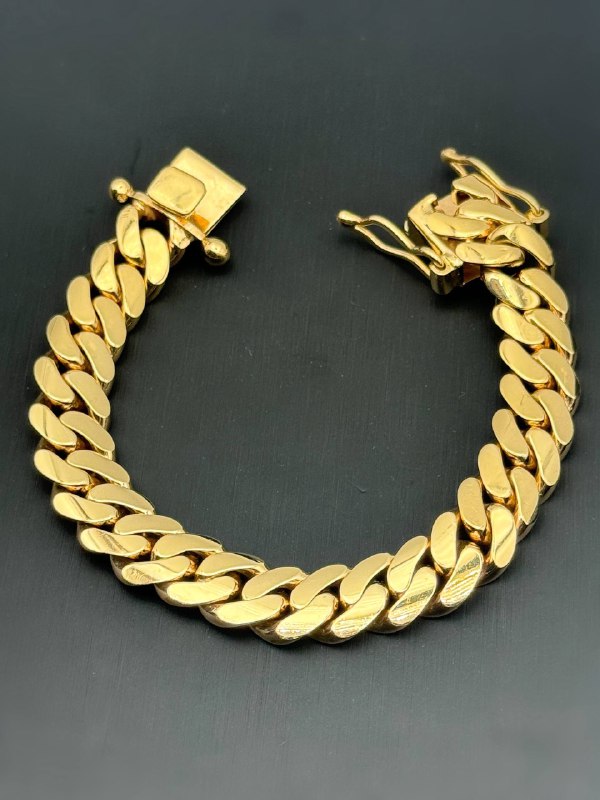 10k solid yellow gold New Miami Cuban link Style 8” bracelet 12.2mm 78.3 grams