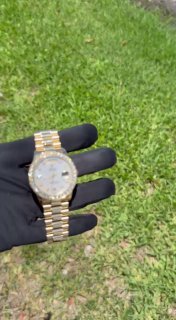 Rolex Day-Date 36mm 18238 MOP Natural VS Diamond dial & bezel 5CTW Double Quickset